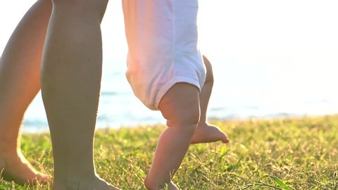 Baby learning to walk